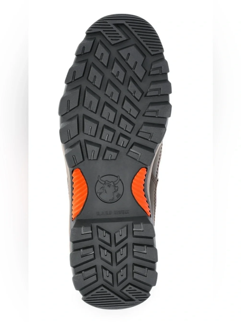 Brahma Brown and Black Men's Waterproof Hiking Boot with Orange Accents